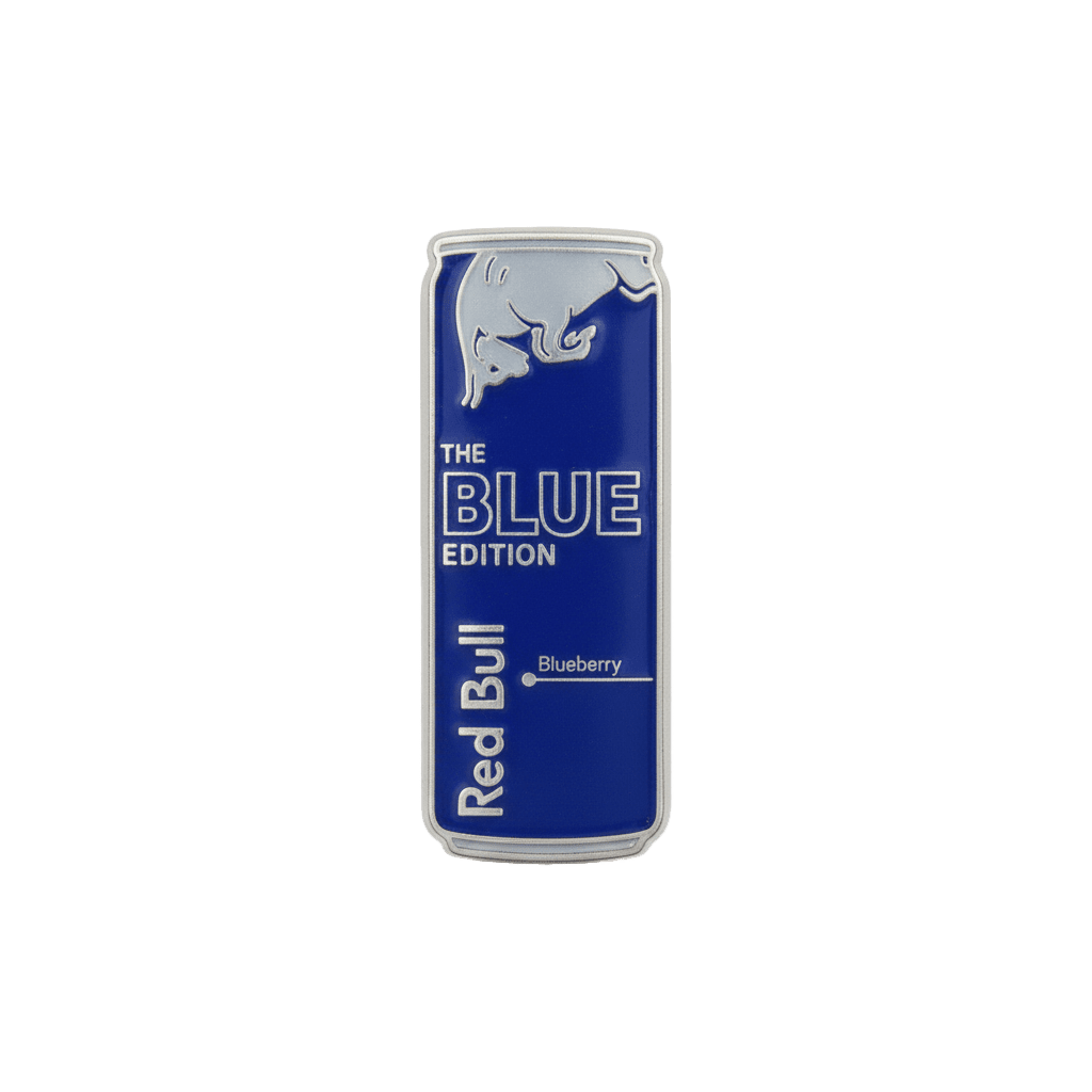 Red Bull Blue Metal Sticker With 3M Sticky Backing - StickyPins