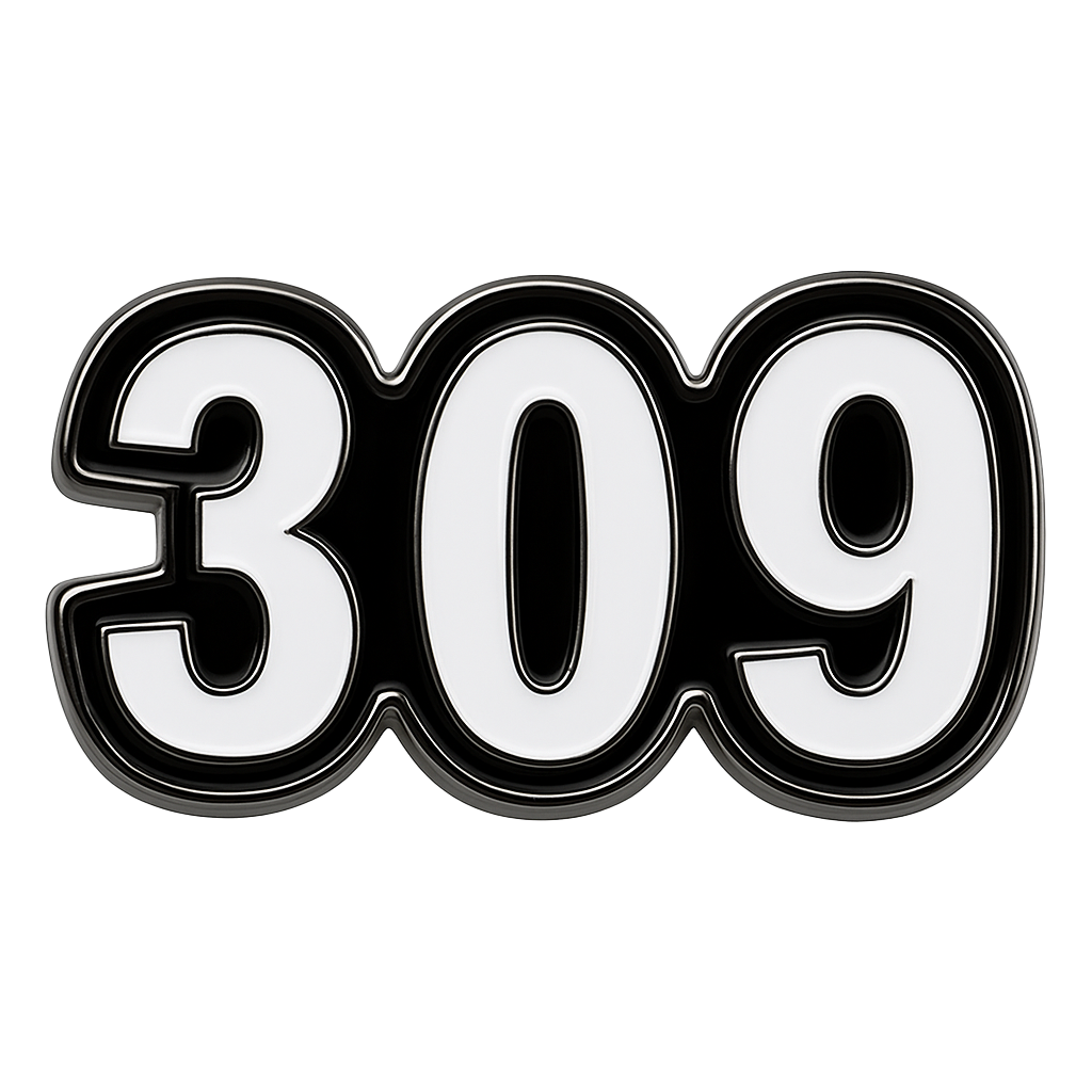 Saudi 309 Metal Phone Sticker Tribal Code With 3M Sticky Backing