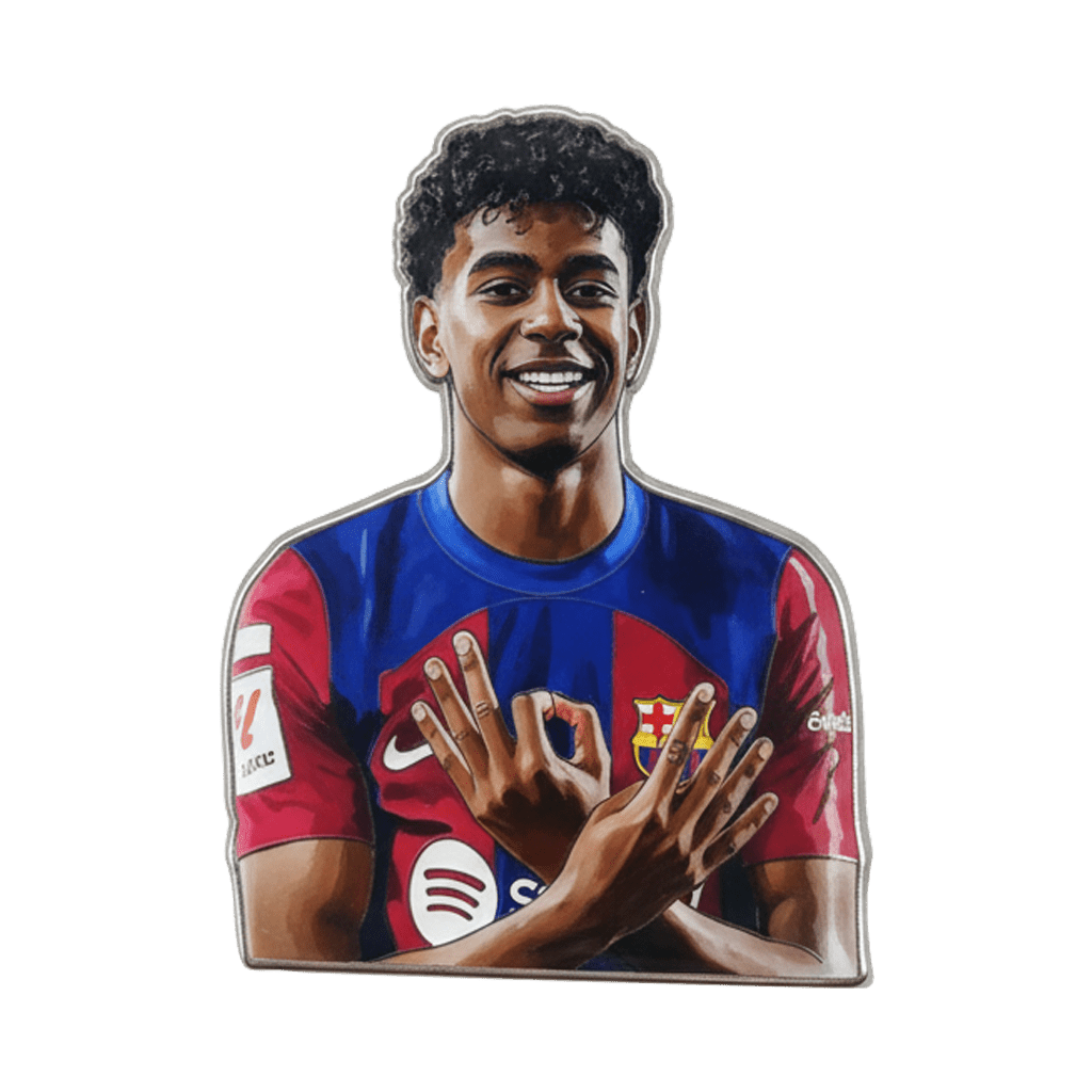 Lamine Yamal Metal Sticker With 3M Sticky Backing - StickyPins