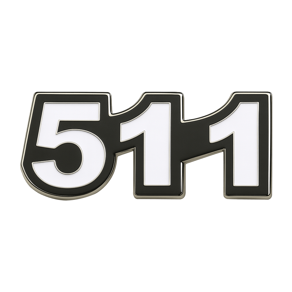 Saudi 511 Metal Phone Sticker Tribal Code With 3M Sticky Backing - StickyPins