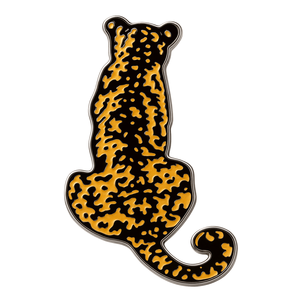 Leopard Metal Phone Sticker With 3M Sticky Backing - StickyPins