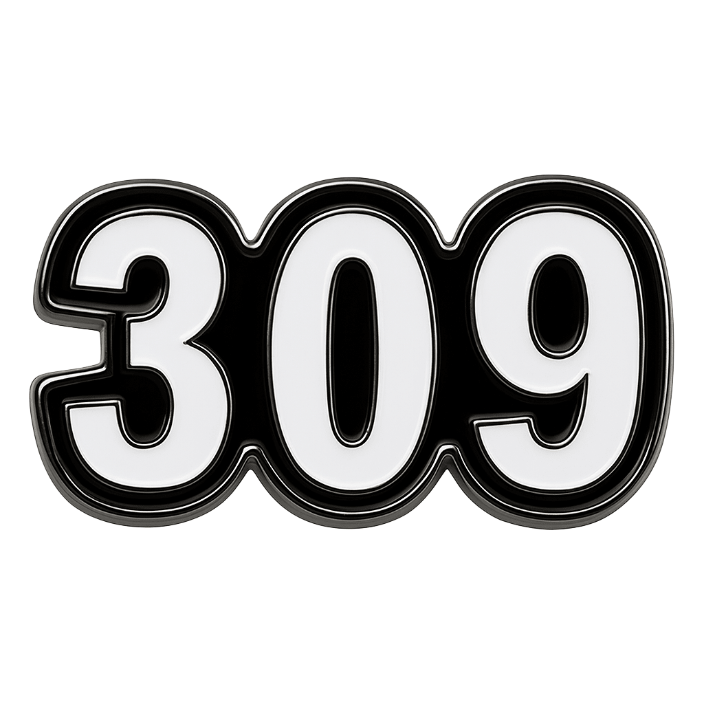 Saudi 309 Metal Phone Sticker Tribal Code With 3M Sticky Backing - StickyPins