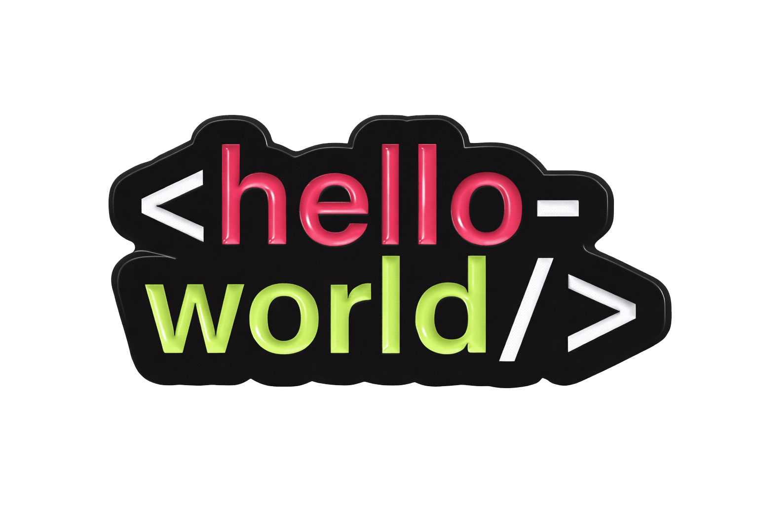 Hello World Metal Phone Sticker with 3M Sticky Backing - StickyPins