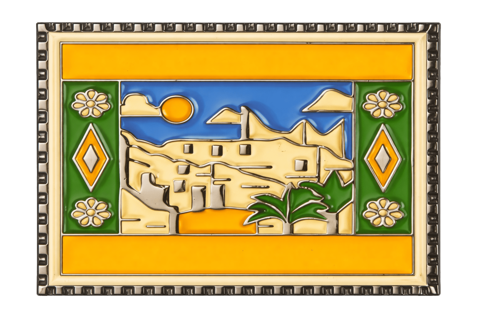 Diriyah At - Turaif Metal Phone Sticker With 3M Sticky Backing - StickyPins