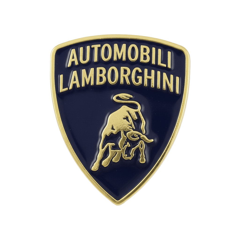 Lamborghini Logo Metal Sticker With 3M Sticky Backing - StickyPins
