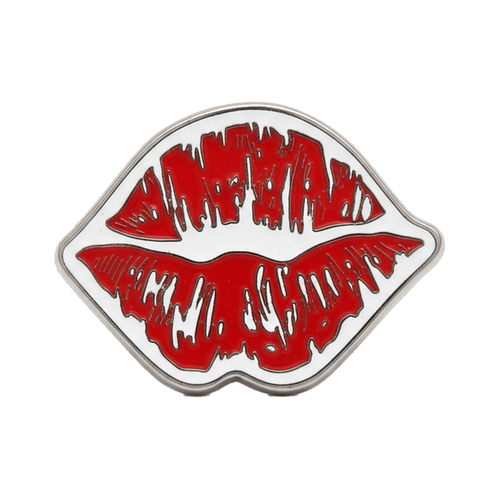Red Lips Metal Phone Sticker With 3M Sticky Backing - StickyPins