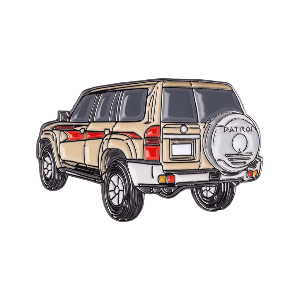 Nissan Patrol Y61 Super Safari Metal Sticker With 3M Sticky Backing - StickyPins