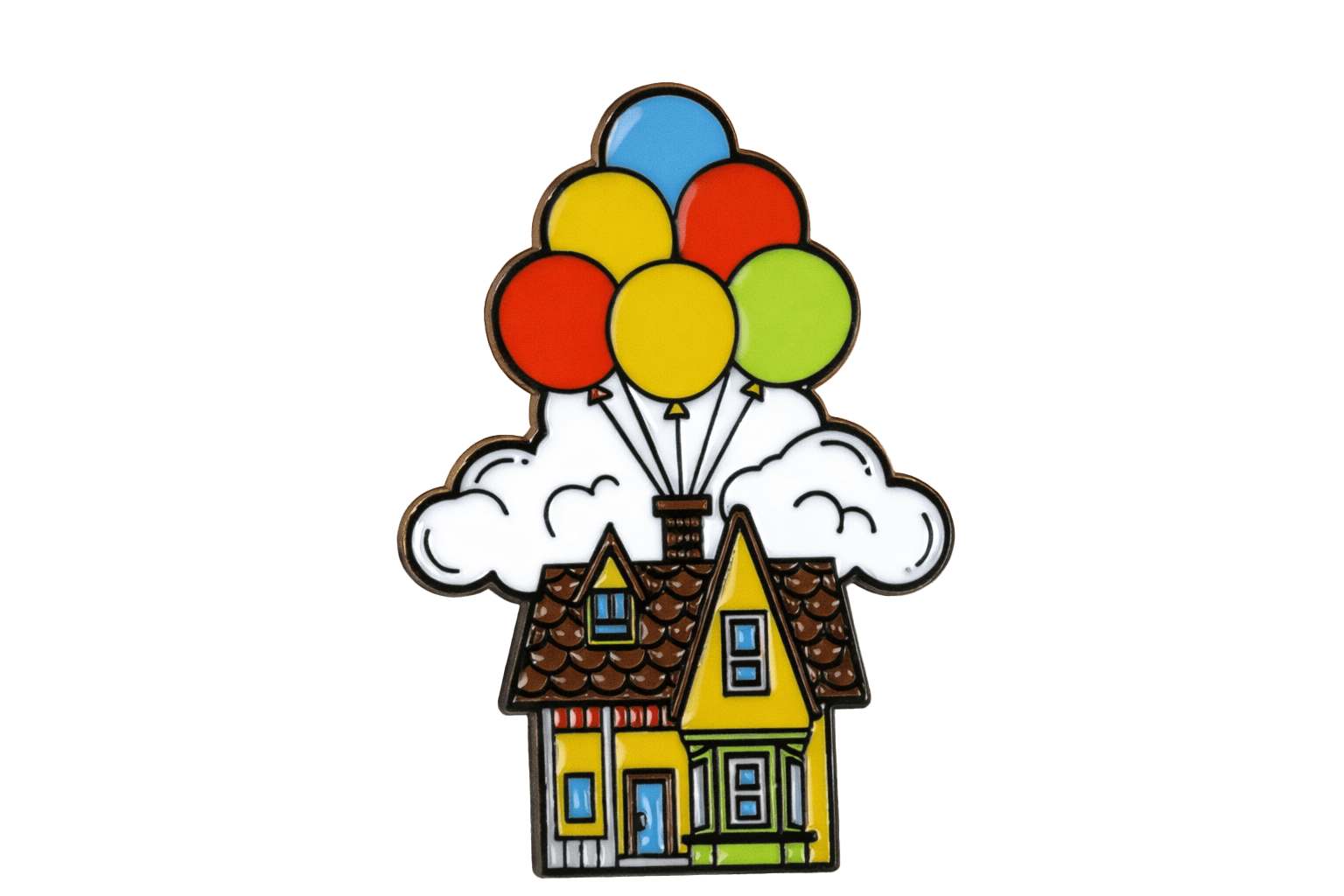 Balloon House Up Metal Phone Sticker With 3M Sticky Backing - StickyPins