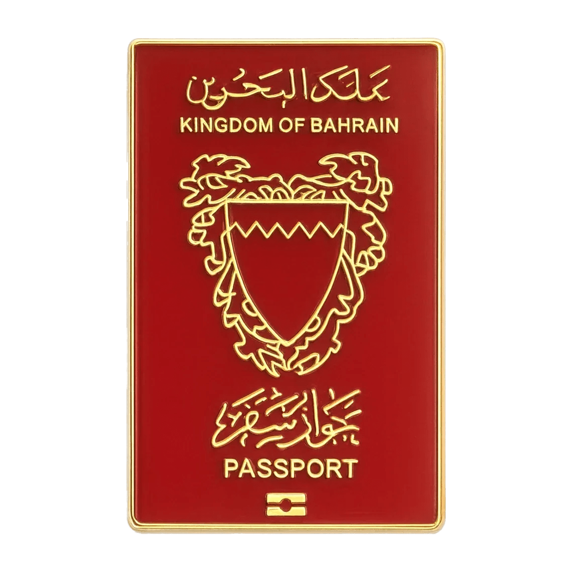 Bahrain Passport Metal Sticker With 3M Sticky Backing - StickyPins