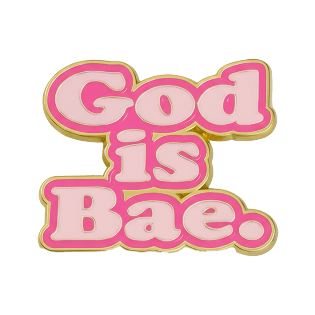 God is Bae Metal Sticker With 3M Sticky Backing - StickyPins
