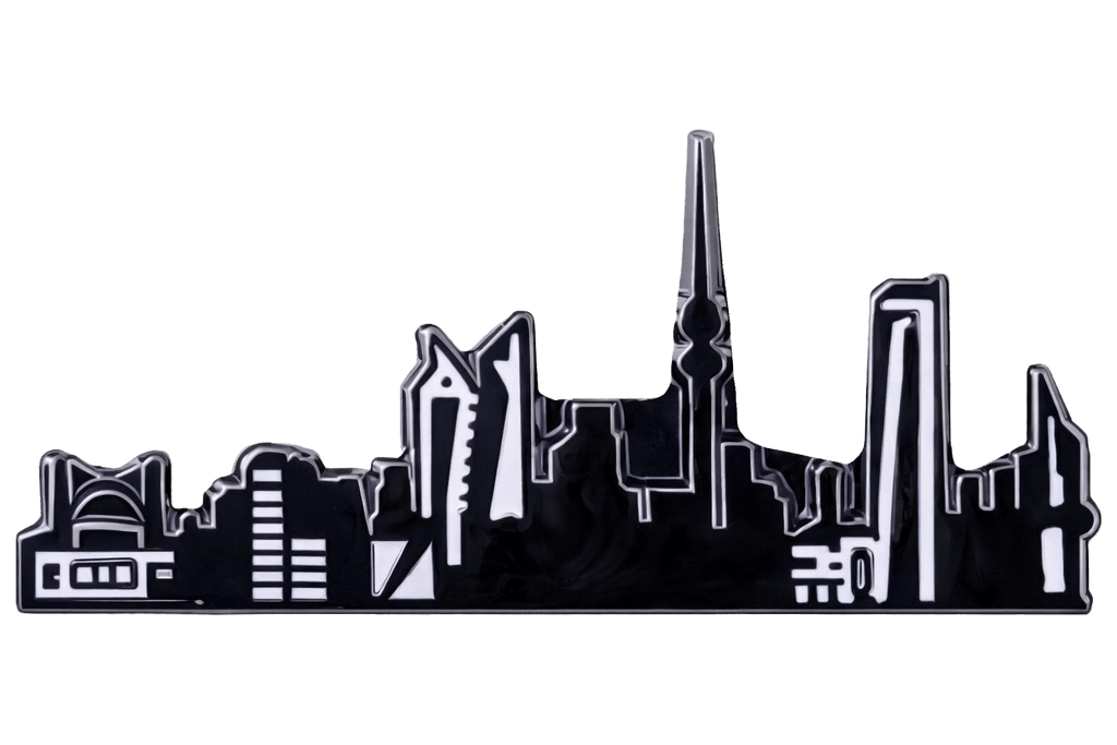 Kuwait Cityscape Metal Phone Sticker With 3M Sticky Backing - StickyPins
