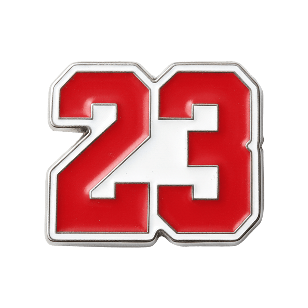 Michael Jordan 23 Metal Sticker With 3M Sticky Backing - StickyPins