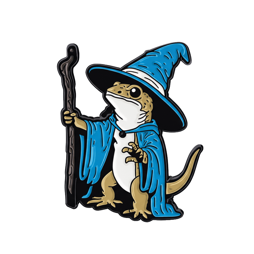 Lizard Wizard Metal Phone Sticker With 3M Sticky Backing - StickyPins