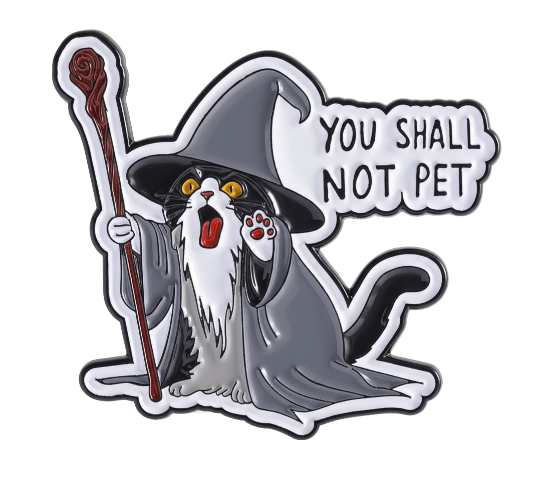 You Shall Not Pet Metal Phone Sticker with 3M Sticky Backing - StickyPins