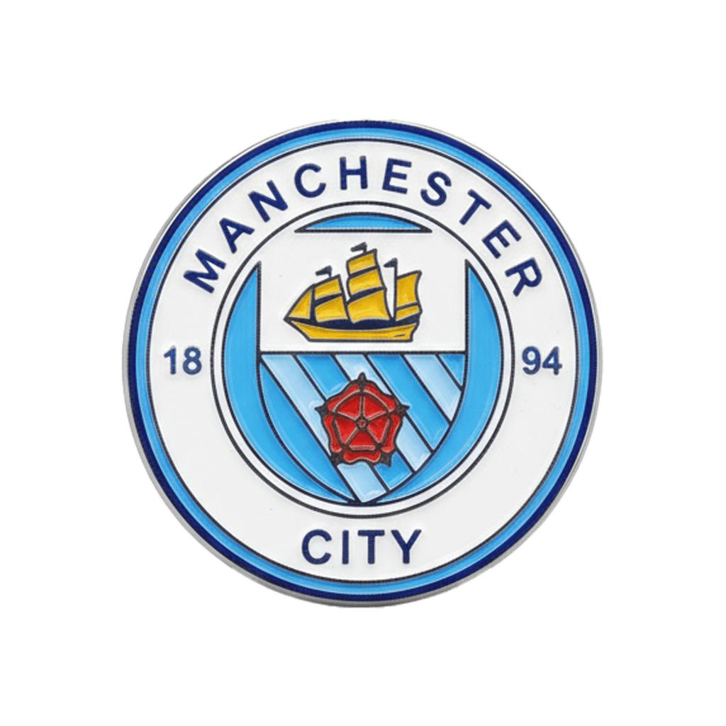 Manchester City FC Logo Crest Metal Sticker With 3M Sticky Backing - StickyPins