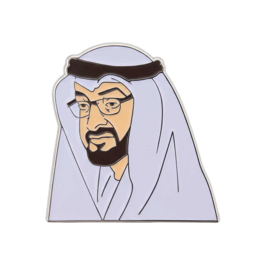 Sheikh Mohammed bin Zayed MBZ Metal Phone Sticker With 3M Sticky Backing - StickyPins