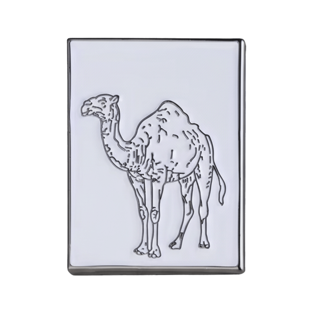 Camel Outline Metal Phone Sticker With 3M Sticky Backing - StickyPins