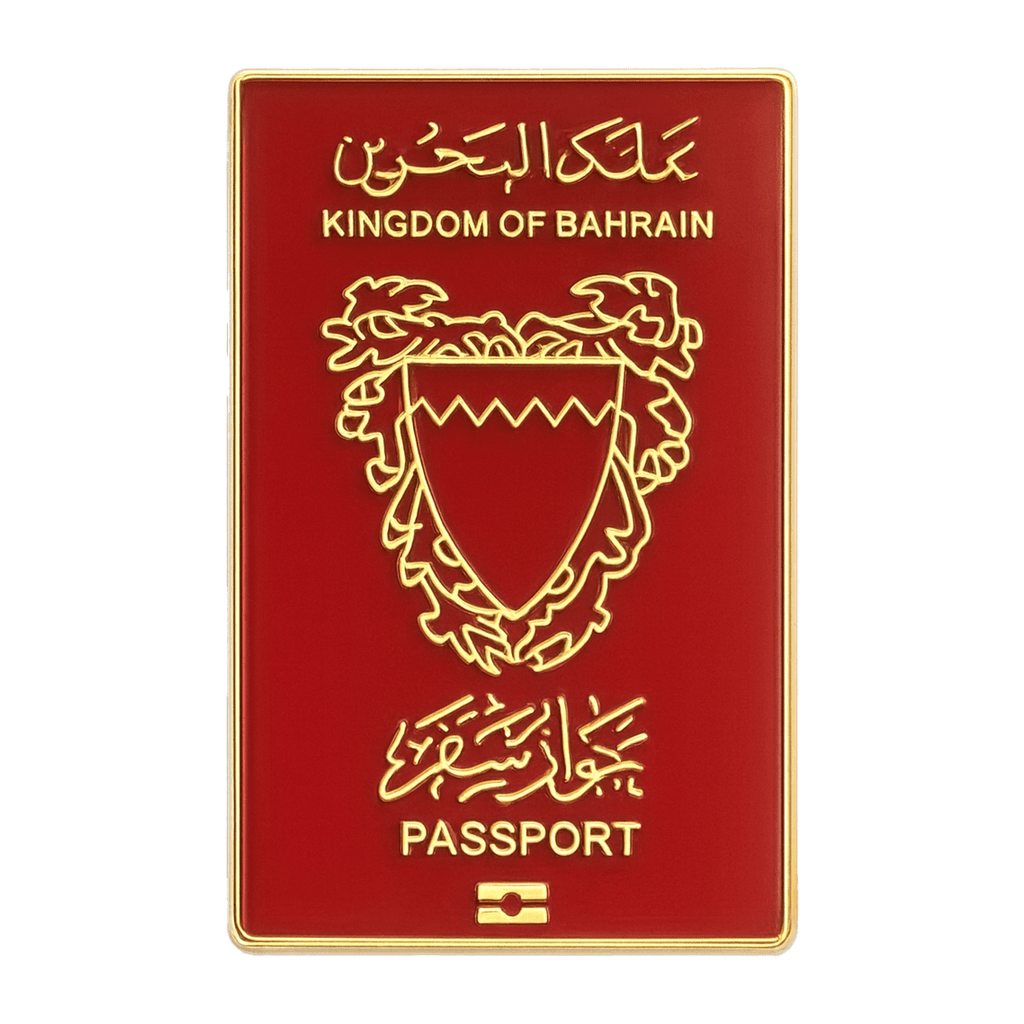Bahrain Passport Metal Phone Sticker With 3M Sticky Backing - StickyPins