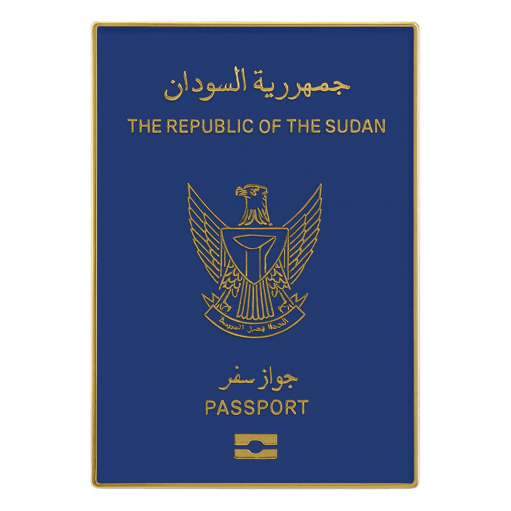 Sudan Passport Metal Phone Sticker With 3M Sticky Backing - StickyPins