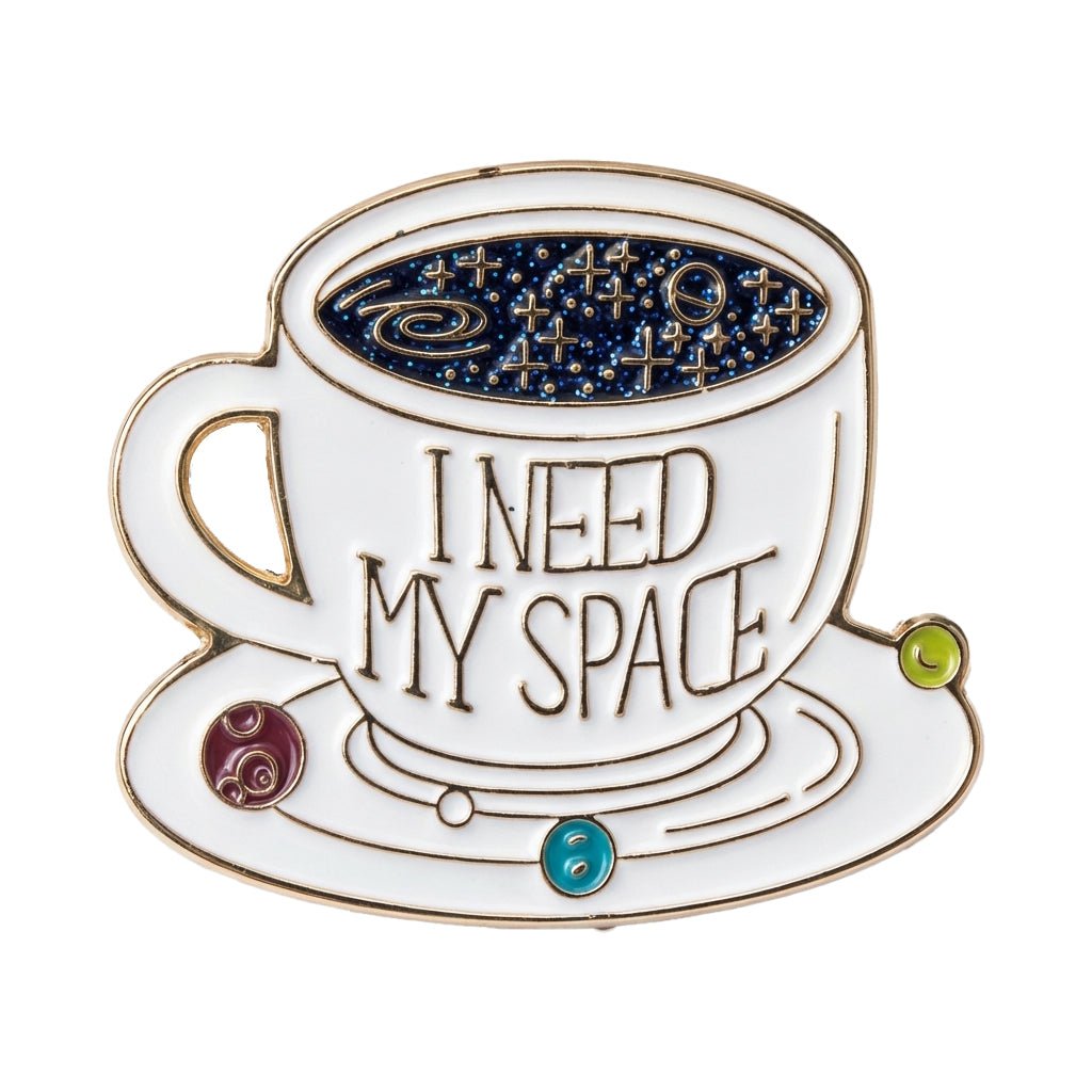 I Need My Space Galaxy Tea Metal Sticker With 3M Sticky Backing - StickyPins