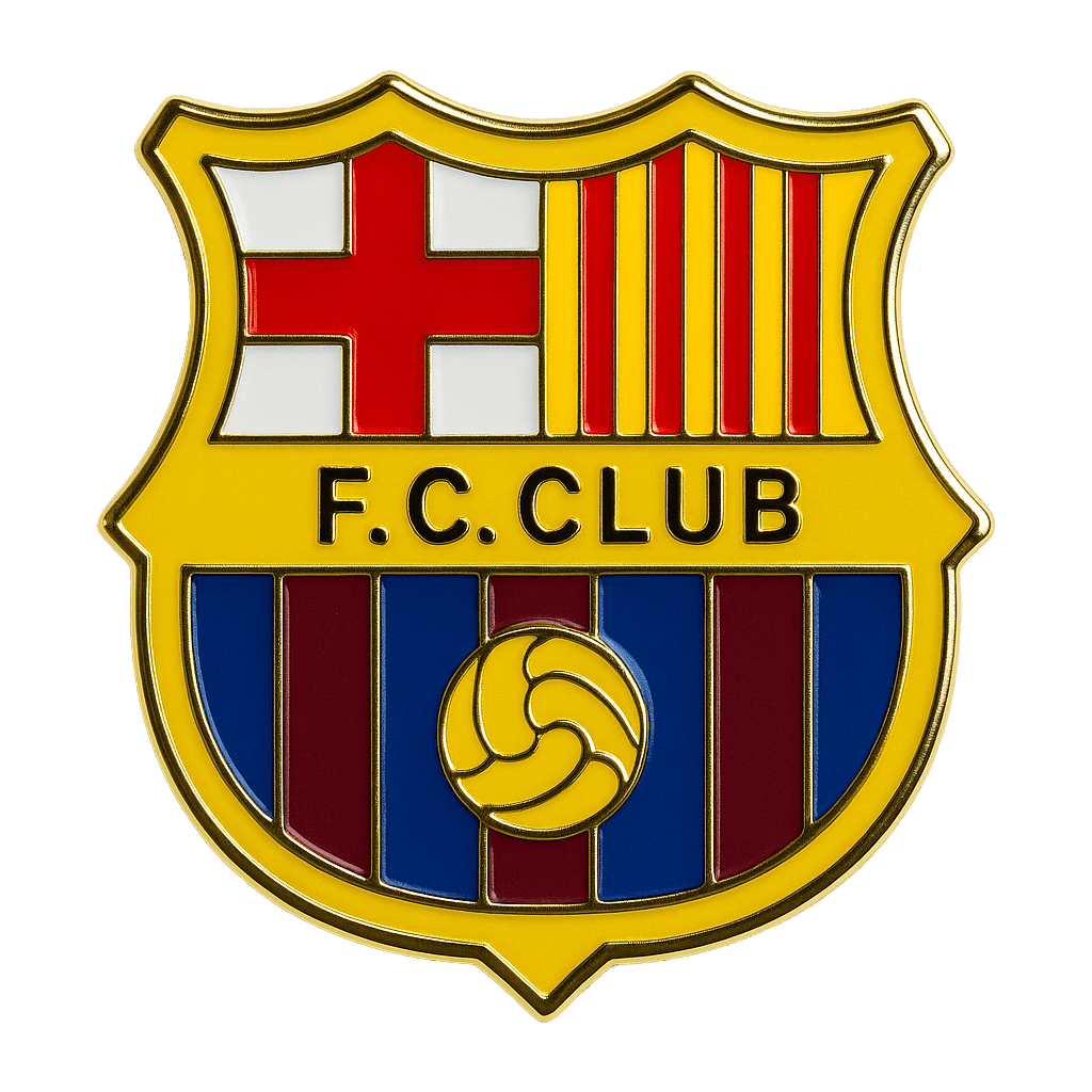 FC Barcelona Metal Phone Sticker With 3M Sticky Backing - StickyPins