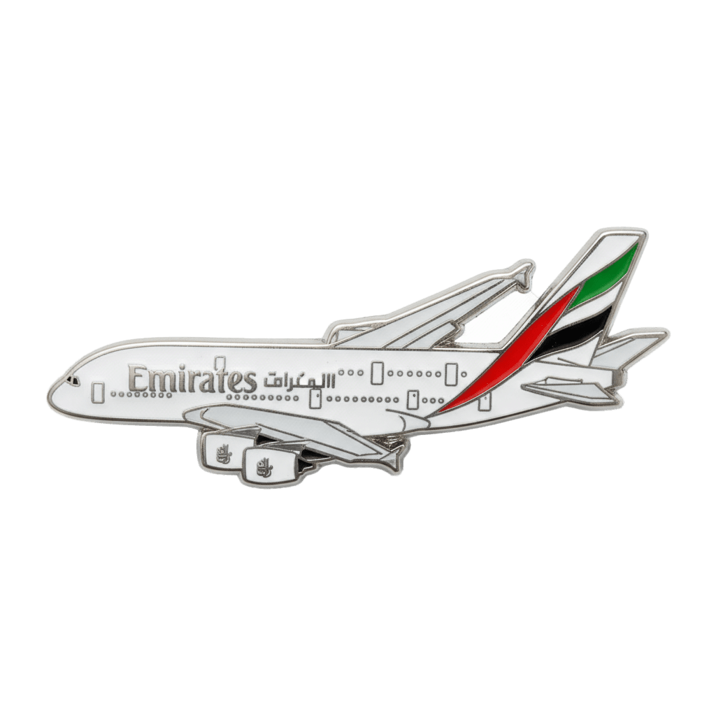 Emirates A380 Plane Metal Sticker With 3M Sticky Backing - StickyPins