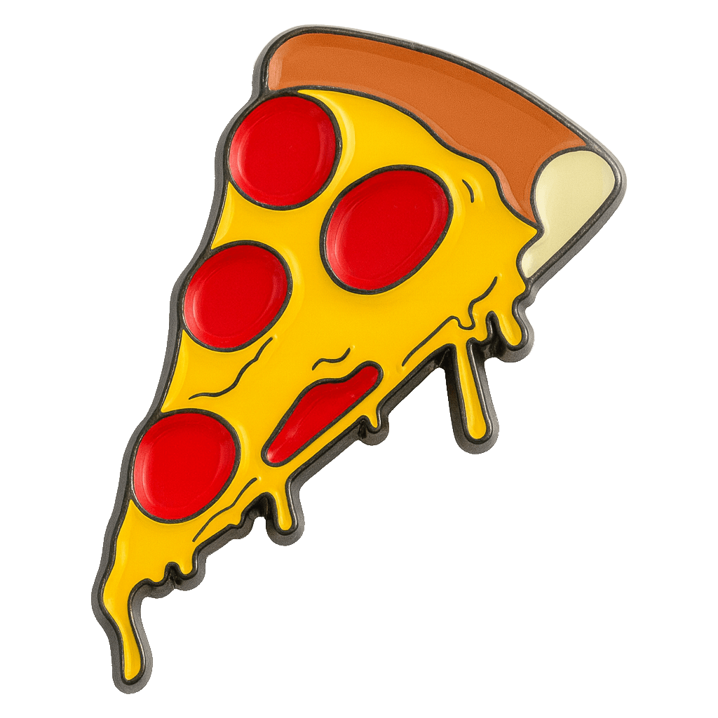 Pepperoni Pizza Slice Metal Phone Sticker With 3M Sticky Backing - StickyPins