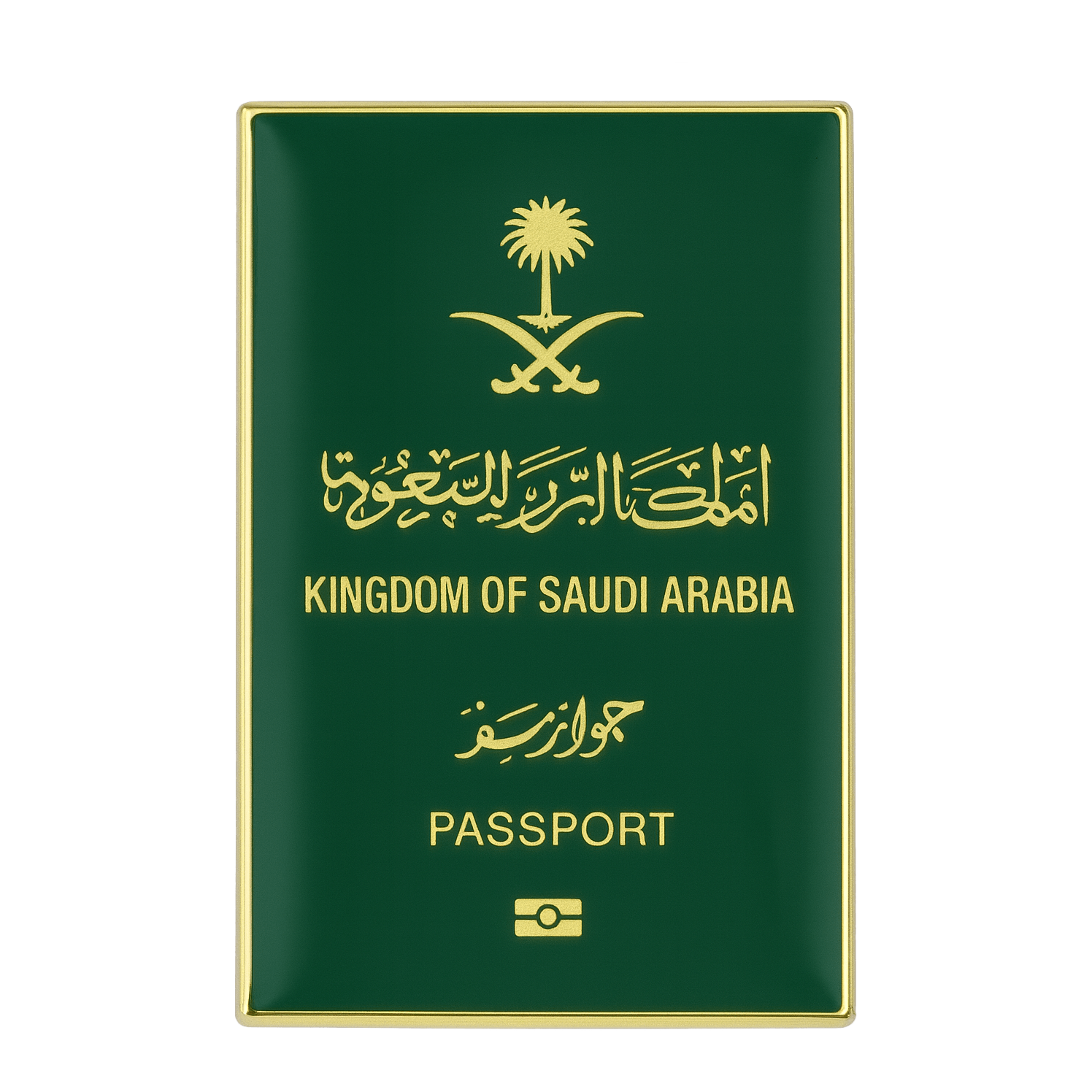 Saudi Passport Metal Phone Sticker With 3M Sticky Backing - StickyPins