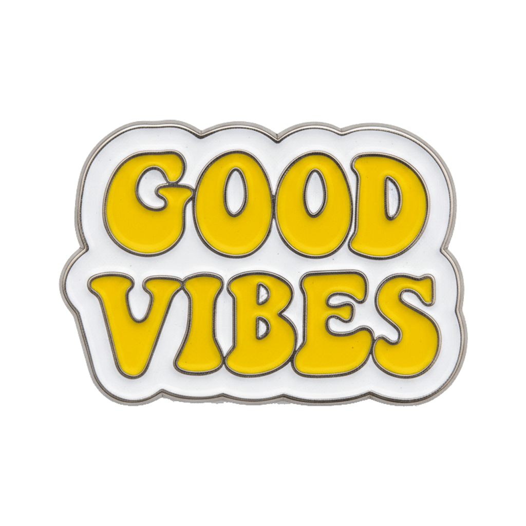 Good Vibes Metal Phone Sticker With 3M Sticky Backing - StickyPins