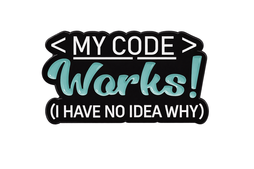 My Code Works Metal Phone Sticker with 3M Sticky Backing - StickyPins