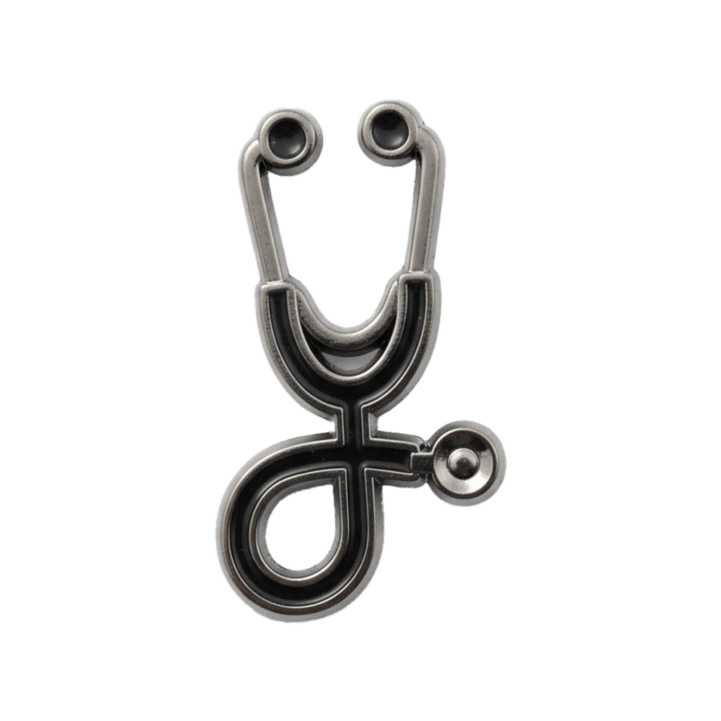 Stethoscope Metal Phone Sticker With 3M Sticky Backing - StickyPins