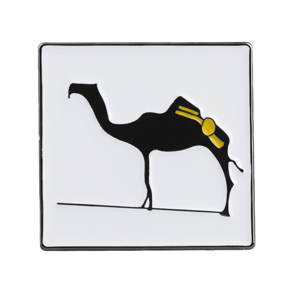 Desert Caravan Camel Metal Phone Sticker With 3M Sticky Backing - StickyPins