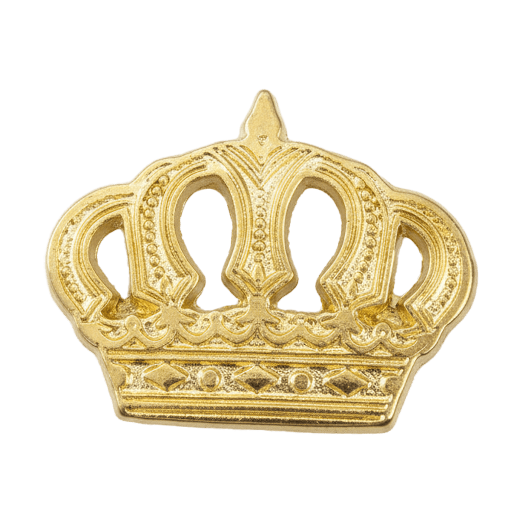 Gold Crown Metal Phone Sticker With 3M Sticky Backing - StickyPins
