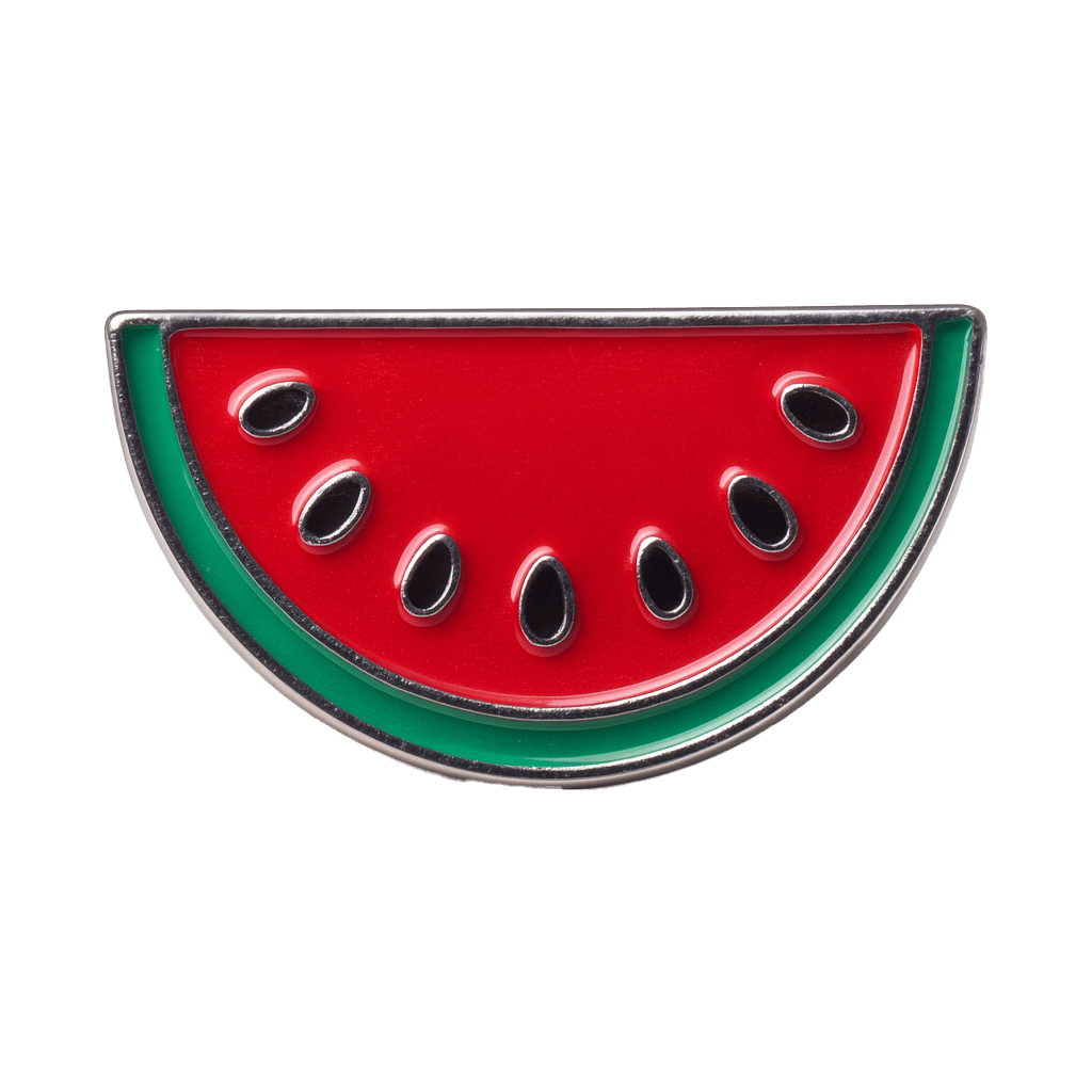 Palestine Watermelon Slice Metal Sticker With 3M Sticky Backing - StickyPins