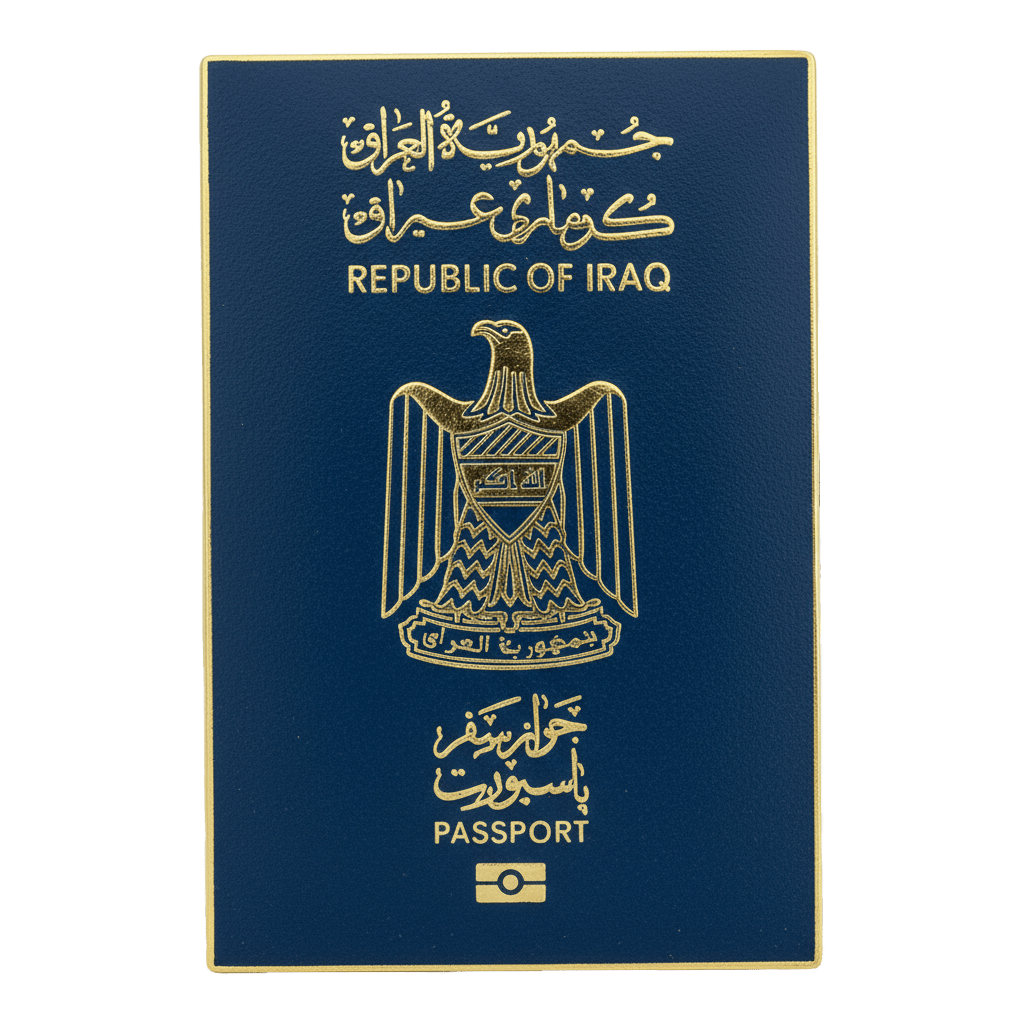Iraq Passport Metal Phone Sticker With 3M Sticky Backing - StickyPins