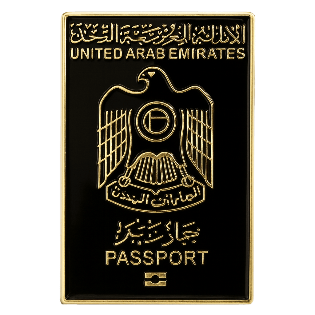 UAE Passport Metal Sticker With 3M Sticky Backing - StickyPins