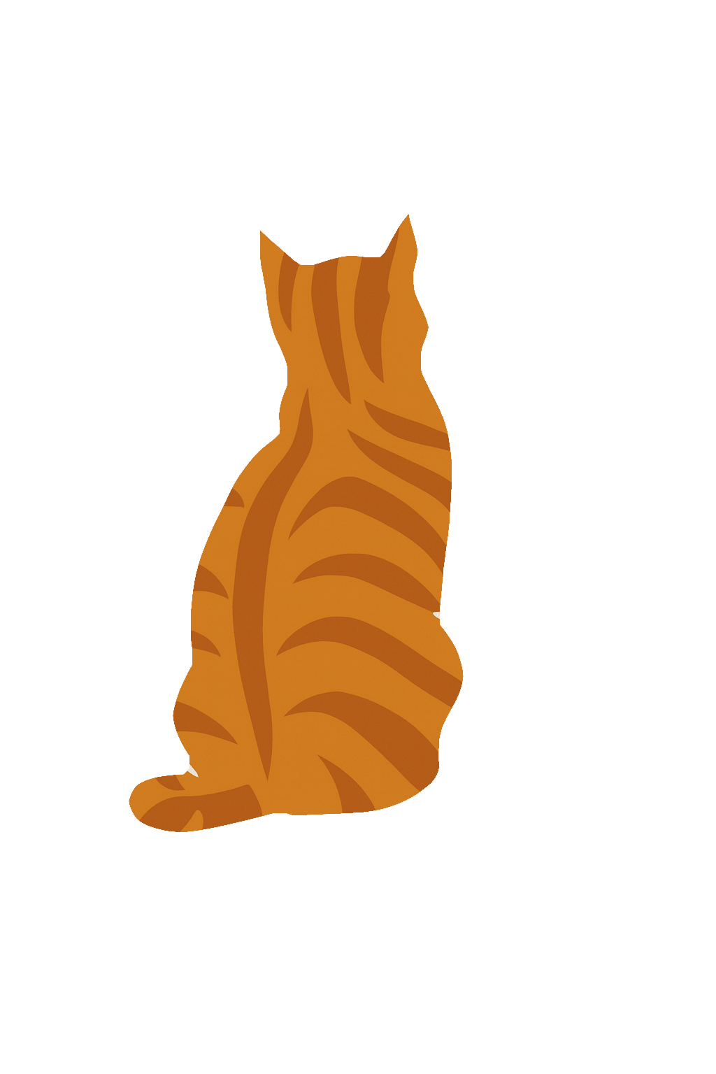 Orange Tabby Cat Metal Phone Sticker With 3M Sticky Backing - StickyPins