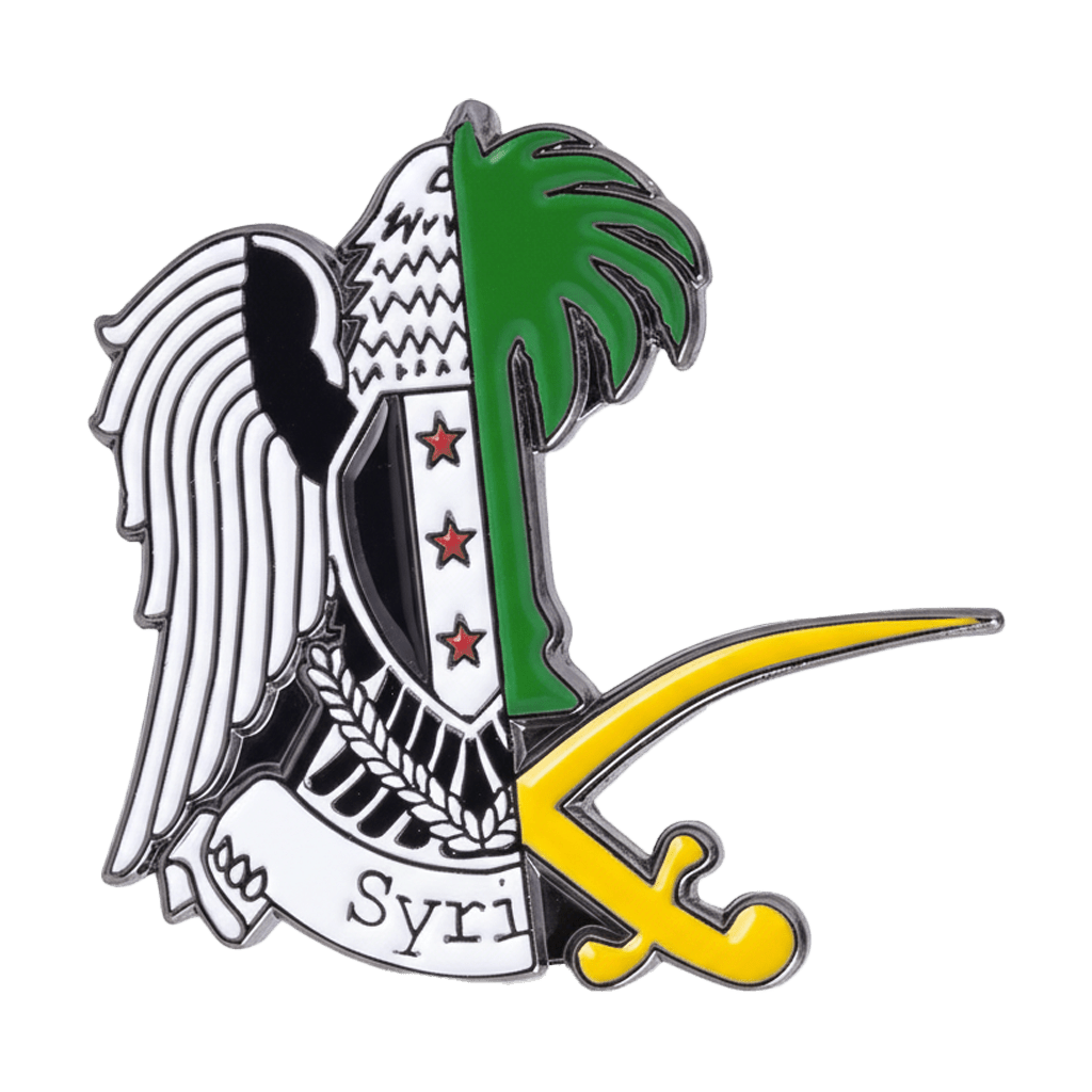 Syria Saudi Emblems Metal Phone Sticker With 3M Sticky Backing - StickyPins