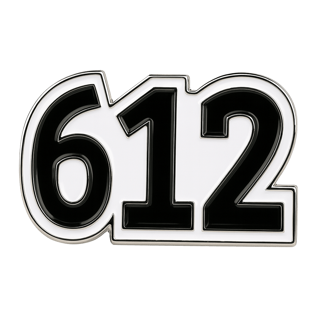 Saudi 612 Metal Phone Sticker Tribal Code With 3M Sticky Backing - StickyPins