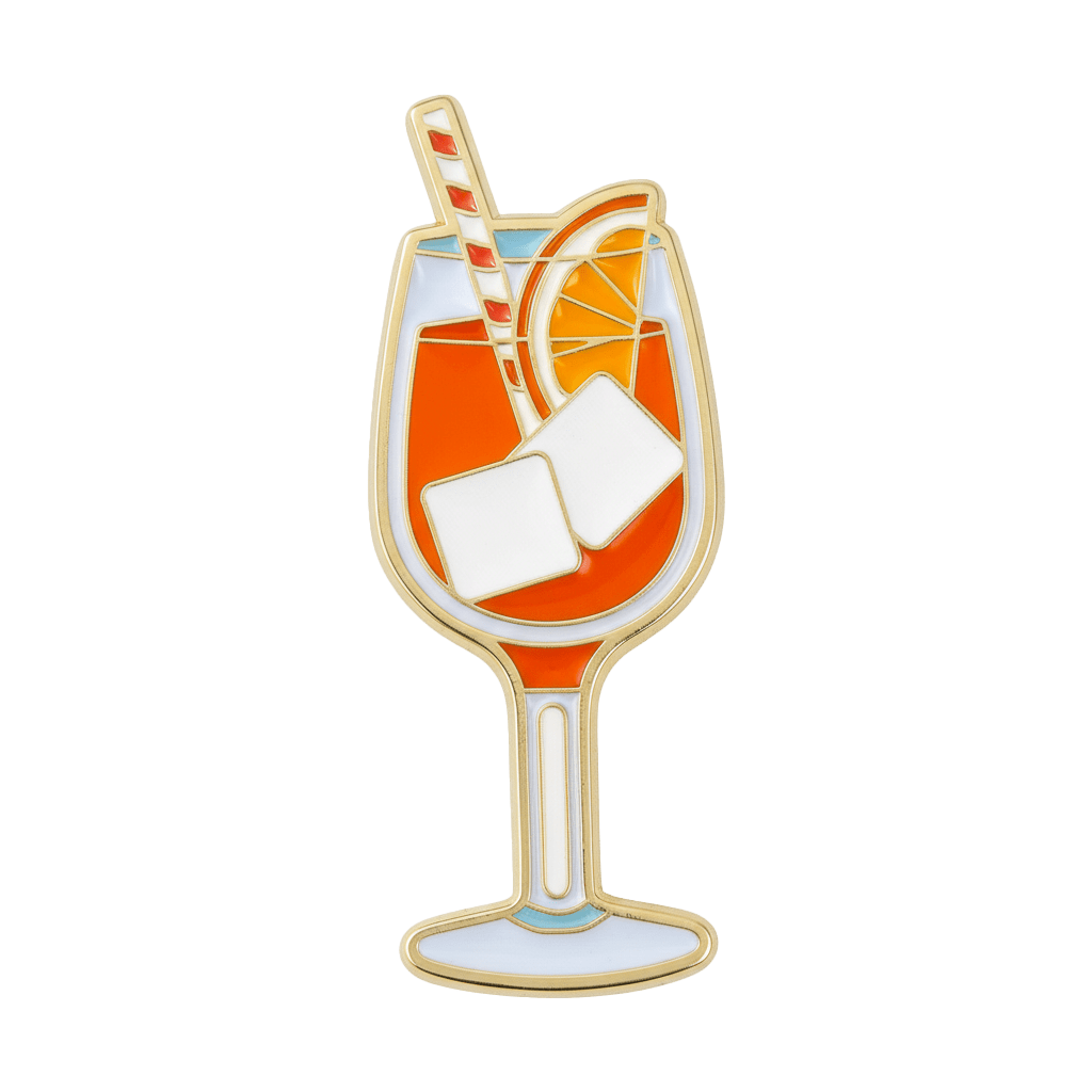 Aperol Spritz Cocktail Metal Phone Sticker With 3M Sticky Backing - StickyPins