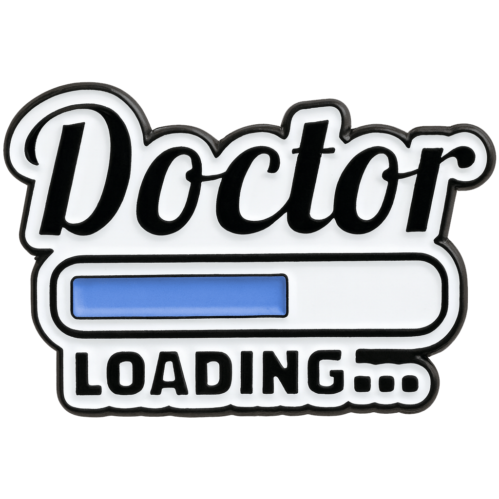 Doctor Loading Metal Phone Sticker With 3M Sticky Backing - StickyPins