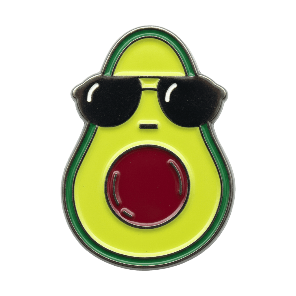Cool Avocado Metal Sticker With 3M Sticky Backing - StickyPins