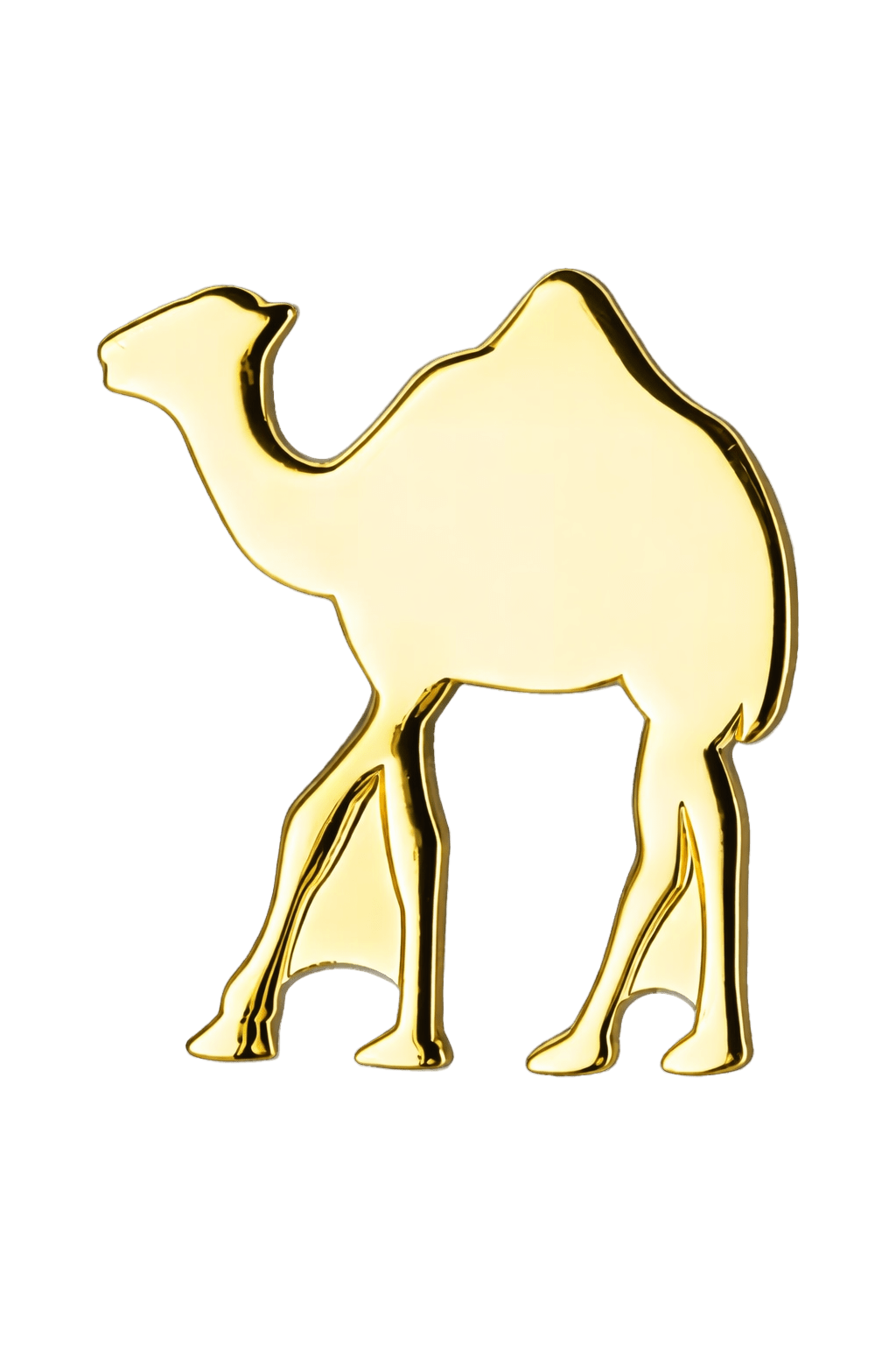 Gold Camel Silhouette Metal Phone Sticker With 3M Sticky Backing - StickyPins