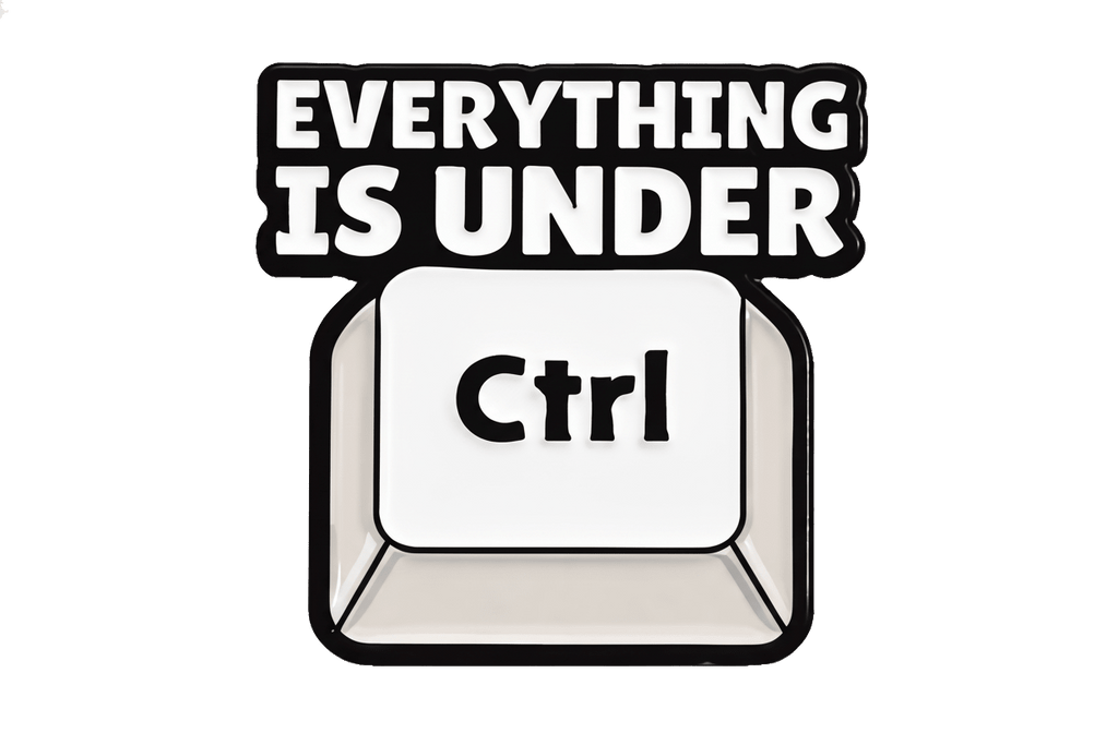 Everything is Under Ctrl Metal Phone Sticker with 3M Sticky Backing - StickyPins