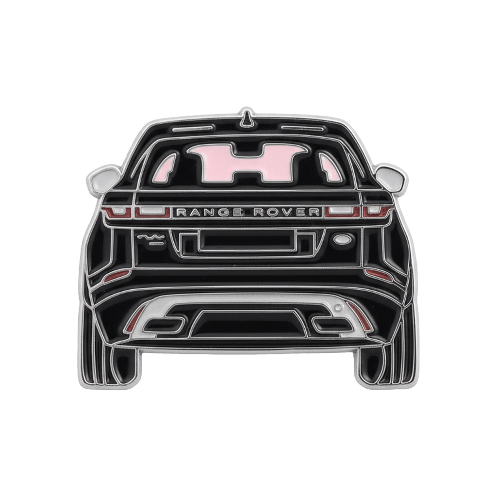 Black Range Rover Metal Phone Sticker With 3M Sticky Backing - StickyPins