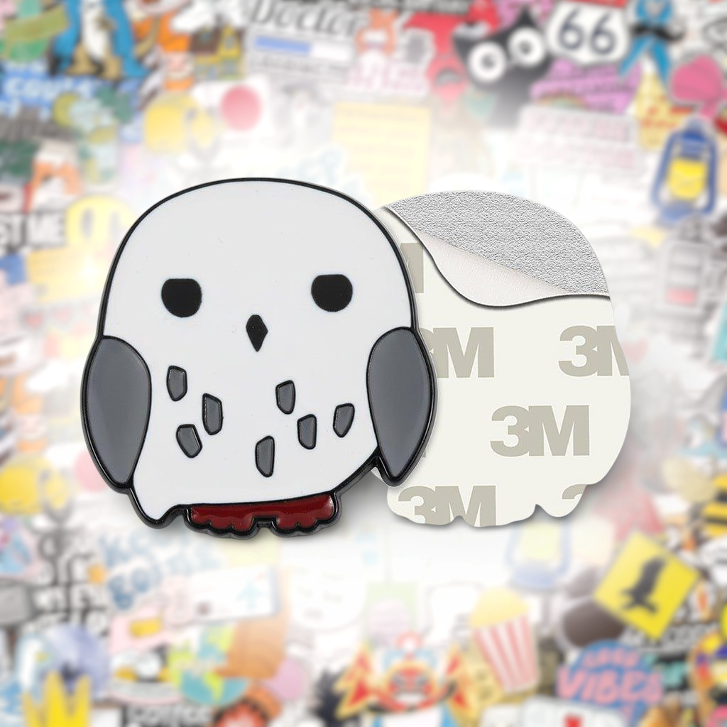 Hedwig Cartoon Metal Phone Sticker With 3M Sticky Backing - StickyPins