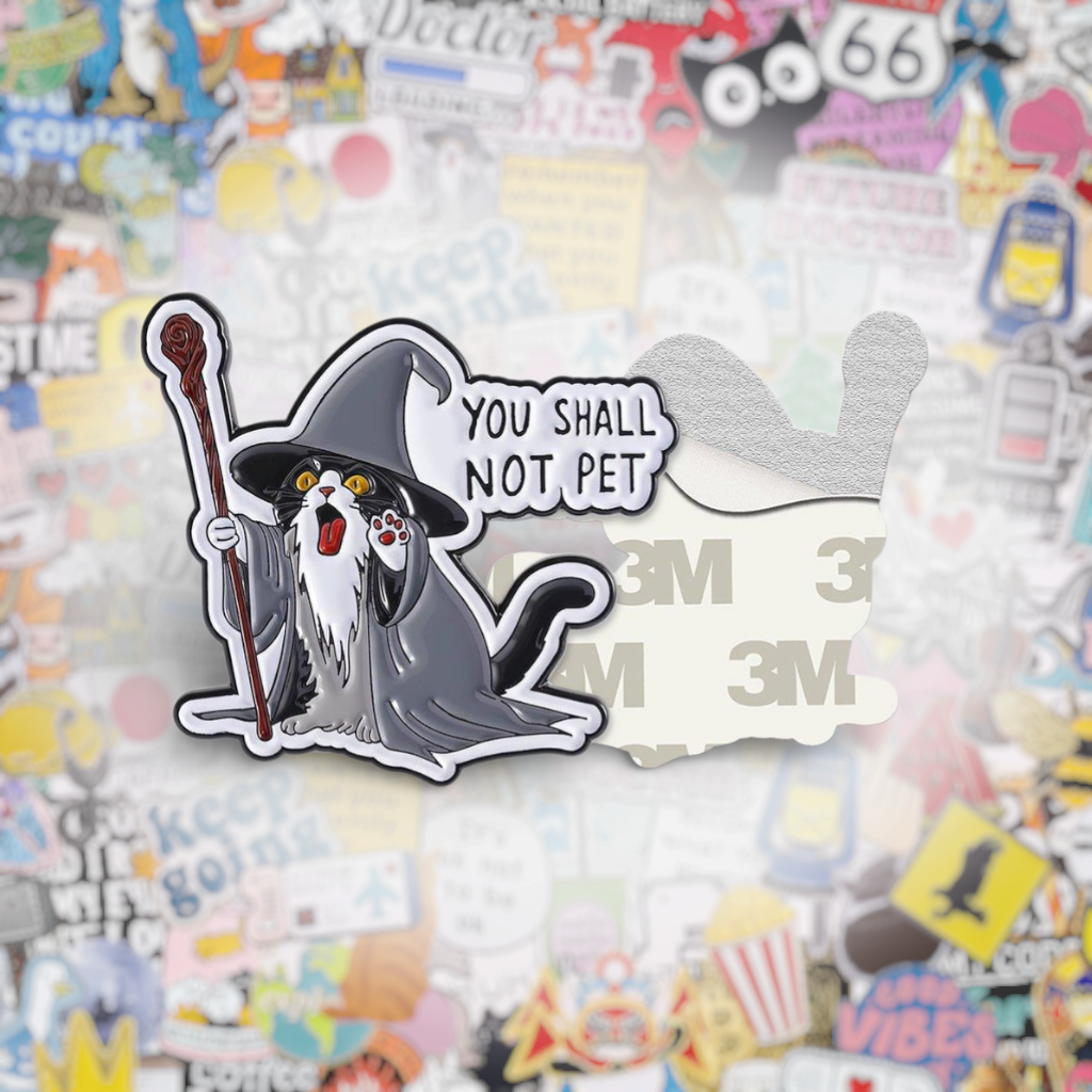 You Shall Not Pet Metal Phone Sticker with 3M Sticky Backing - StickyPins
