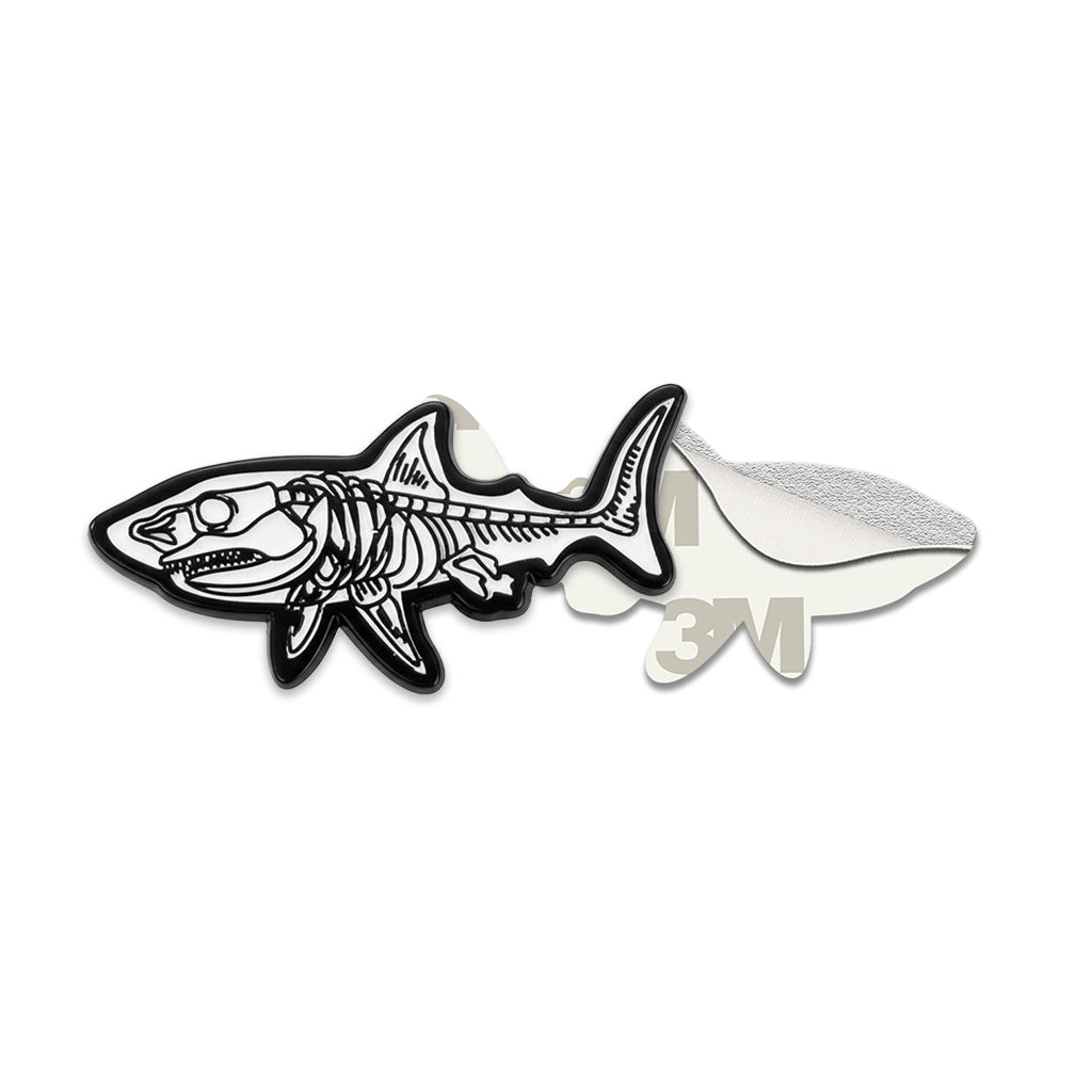 Shark Skeleton Metal Phone Sticker With 3M Sticky Backing - StickyPins