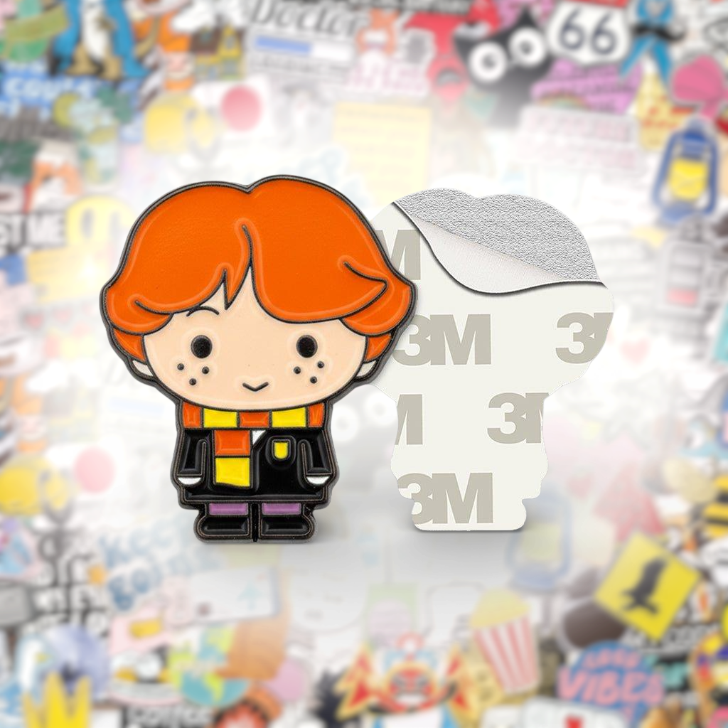 Ron Weasley Cartoon Metal Phone Sticker With 3M Sticky Backing - StickyPins