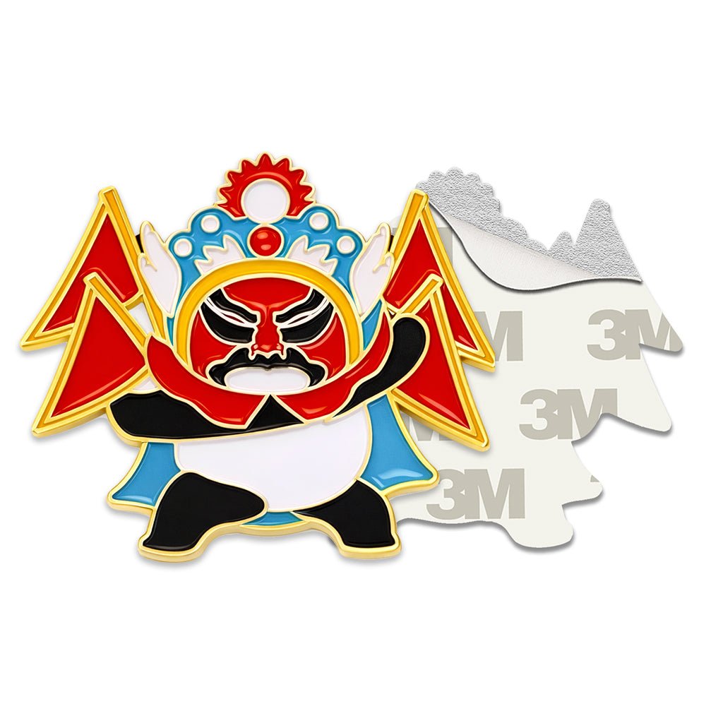 Sichuan Opera Panda Metal Phone Sticker With 3M Sticky Backing - StickyPins